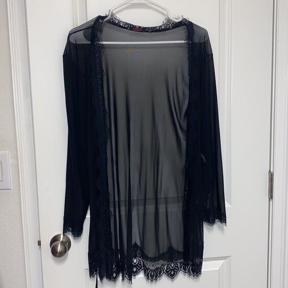 Lace Robe Mesh Cover Up - Picture 5 of 5